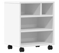 vidaXL Supporto per Stampante con Ruote Bianco 41x32x48 cm