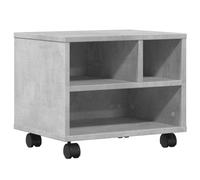 vidaXL Supporto per Stampante con Ruote Grigio Cemento 41x32x34,5 cm