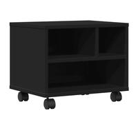 vidaXL Supporto per Stampante con Ruote Nero 41x32x34,5 cm
