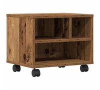 vidaXL Supporto per Stampante con Ruote Legno Vecchio 41x32x33,5 cm