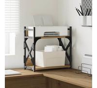 vidaXL Supporto per Stampante Rovere artigianale 40 x 20 x 40 cm