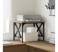 vidaXL Supporto per Stampante Rovere Artigianale 40 x 30 x 31 cm, Supporto Regolabile, Mobile per Stampante Rettangolare, Attrezzatura d’Ufficio, Organizer per Loft Moderno