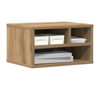 vidaXL Supporto per Stampante Rovere Artigianale 40 x 32 x 22.5 cm, Supporto per Stampante Rustico, Attrezzatura compatta, postazione di Lavoro efficiente, Legno Rettangolare, Decoro per casa