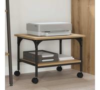 vidaXL Supporto per Stampante Rovere artigianale 50 x 40 x 38 cm