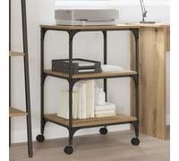 vidaXL Supporto per Stampante Rovere artigianale 50 x 41 x 75 cm