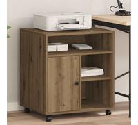 vidaXL Supporto per Stampante rovere artigianale 60 x 50 x 67 cm