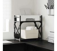 vidaXL Supporto per Stampante Rovere Nero 40 x 20 x 40 cm