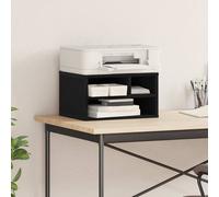 vidaXL Supporto per Stampante Rovere Nero 40 x 32 x 22,5 cm, Supporto per Stampante da Ufficio, Organizer in Legno Moderno, Salvaspazio per la Scrivania, Accessorio Versatile