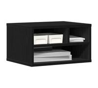 vidaXL Supporto per Stampante Rovere Nero 40 x 32 x 22,5 cm, Supporto per Stampante da Ufficio, Organizer in Legno Moderno, Salvaspazio per la Scrivania, Accessorio Versatile