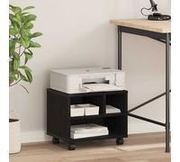 vidaXL Supporto per Stampante Rovere Nero 41 x 32 x 33.5 cm