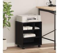 vidaXL Supporto per Stampante Rovere Nero 41 x 32 x 48 cm, Supporto Stampante Rettangolare, Arredamento Ufficio Compatto, Stile Moderno, Risparmio Spazio e Organizer