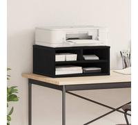 vidaXL Supporto per Stampante Rovere Nero 49 x 40 x 22.5 cm