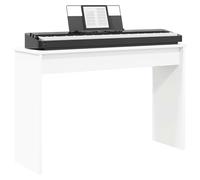 vidaXL Supporto per Tastiera Bianco 100 x 32 x 64 cm Legno multistrato, Supporto per tastiera in legno, resistente e moderno, accessorio da salotto per la musica, ideale per studio