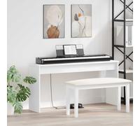 vidaXL Supporto per Tastiera Bianco 130 x 32 x 64 cm Legno multistrato