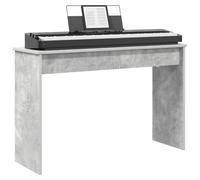 vidaXL Supporto per Tastiera Grigio cemento 100 x 32 x 64 cm, Supporto per tastiera moderno rettangolare, arredamento musicale durevole per posizionamento di strumenti e aiuto alla pratica in salotto