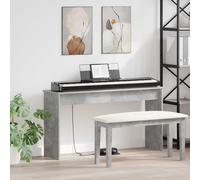 vidaXL Supporto per Tastiera Grigio cemento 120 x 32 x 64 cm, Supporto per tastiera moderno rettangolare, arredamento musicale durevole per posizionamento di strumenti e aiuto alla pratica in salotto