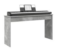 vidaXL Supporto per Tastiera Grigio cemento 120 x 32 x 64 cm, Supporto per tastiera moderno rettangolare, arredamento musicale durevole per posizionamento di strumenti e aiuto alla pratica in salotto