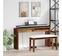 vidaXL Supporto per Tastiera Legno vecchio 120 x 32 x 64 cm, Supporto per tastiera moderno rettangolare, arredamento musicale durevole per posizionamento di strumenti e aiuto alla pratica in salotto