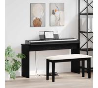 vidaXL Supporto per Tastiera Rovere Nero 120 x 32 x 64 cm