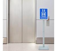 vidaXL Supporto Poster a Piedistallo Argento 32 x 27 x 119 cm Ghisa