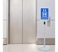 vidaXL Supporto Poster a Piedistallo Argento 33 x 33 x 123 cm