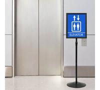 vidaXL Supporto Poster a Piedistallo Argento a3 PVC e Acciaio