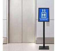 vidaXL Supporto Poster a Piedistallo Argento a3 PVC e Ghisa