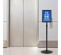 vidaXL Supporto Poster a Piedistallo Argento a4 PVC e Acciaio