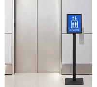 vidaXL Supporto Poster a Piedistallo Argento a4 PVC e Ghisa