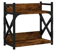 vidaXL Supporto Stampante 2 Livelli Rovere Fumo 40x20x40cm Multistrato