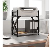 vidaXL Supporto Stampante 2 Piani Grigio Sonoma 40x20x40cm Multistrato