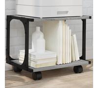 vidaXL Supporto Stampante 2 Piani Grigio Sonoma 41x28x33,5 Multistrato
