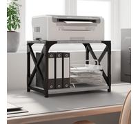 vidaXL Supporto Stampante 2 Piani Grigio Sonoma 44x26x31,5 Multistrato