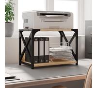 vidaXL Supporto Stampante 2 Piani Rovere Sonoma 44x26x31,5 Multistrato