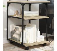 vidaXL Supporto Stampante 3 Piani Rovere Sonoma 43x48x64cm Multistrato