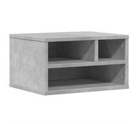 vidaXL Supporto Stampante Grigio Cemento 40x32x22,5 Legno Multistrato