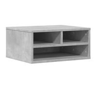 vidaXL Supporto Stampante Grigio Cemento 49x40x22,5 Legno Multistrato