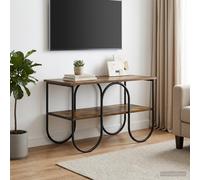 vidaXL Supporto TV 80 x 40 x 50 cm Rovere Fumo Legno multistrato