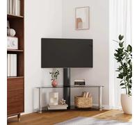 vidaXL Supporto TV Angolare 2 Livelli per 32-70 Pollici Nero e Argento
