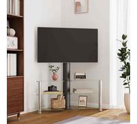 vidaXL Supporto TV Angolare 3 Livelli per 32-70 Pollici Nero e Argento