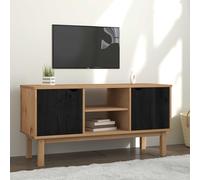 vidaXL Supporto TV OTTA 113,5 x 43 x 57 cm Nero Legno Massello di Pino