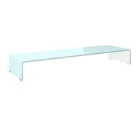 vidaXL Supporto TV/Rialzo Monitor in Vetro Verde 100x30x13 cm