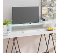 vidaXL Supporto TV / Rialzo Monitor in Vetro Verde 100x30x13 cm