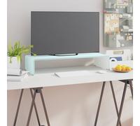vidaXL Supporto TV / Rialzo Monitor in Vetro Verde 70x30x13 cm