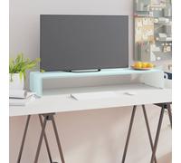 vidaXL Supporto TV / Rialzo Monitor in Vetro Verde 90x30x13 cm