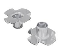vidaXL T-nut con punte 2 pcs Argento M6 mm Acciaio, Componenti, attrezzature, industriale, prodotti duraturi, soluzioni fornitura, per operazioni efficienti, e gestione delle risorse