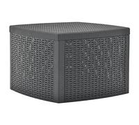 vidaXL Table d'Appoint - Tavolo basso da giardino, tavolo da giardino, in plastica, 54 x 54 x 36,5 cm, colore: Antracite