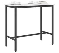 vidaXL Tavolo Bianco 100 x 50 x 91 cm Legno ingegnerizzato e Acciaio, Tavolo Moderno, Regolabile in Altezza, Elegante Stazione di Lavoro, Desk Funzionale, Pezzo d'arredamento Versatile