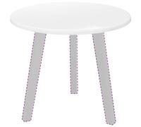 vidaXL Piano del Tavolo Bianco Lucido 50 x 50 x 1,5 cm, Un Tavolo Rotondo per Il Giardino, Stile Moderno, Arredamento da Esterno, Superficie in Legno Resistente