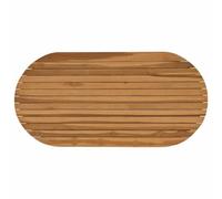 vidaXL Tafelblad 100 x 50 x 3,5 cm Ovaal Massief Teakhout Naturel